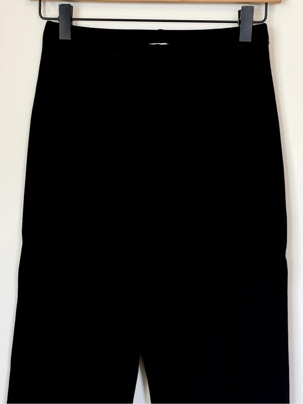 Veronica M Black High-Rise Ponti Flared Trousers - Size: Extra Small